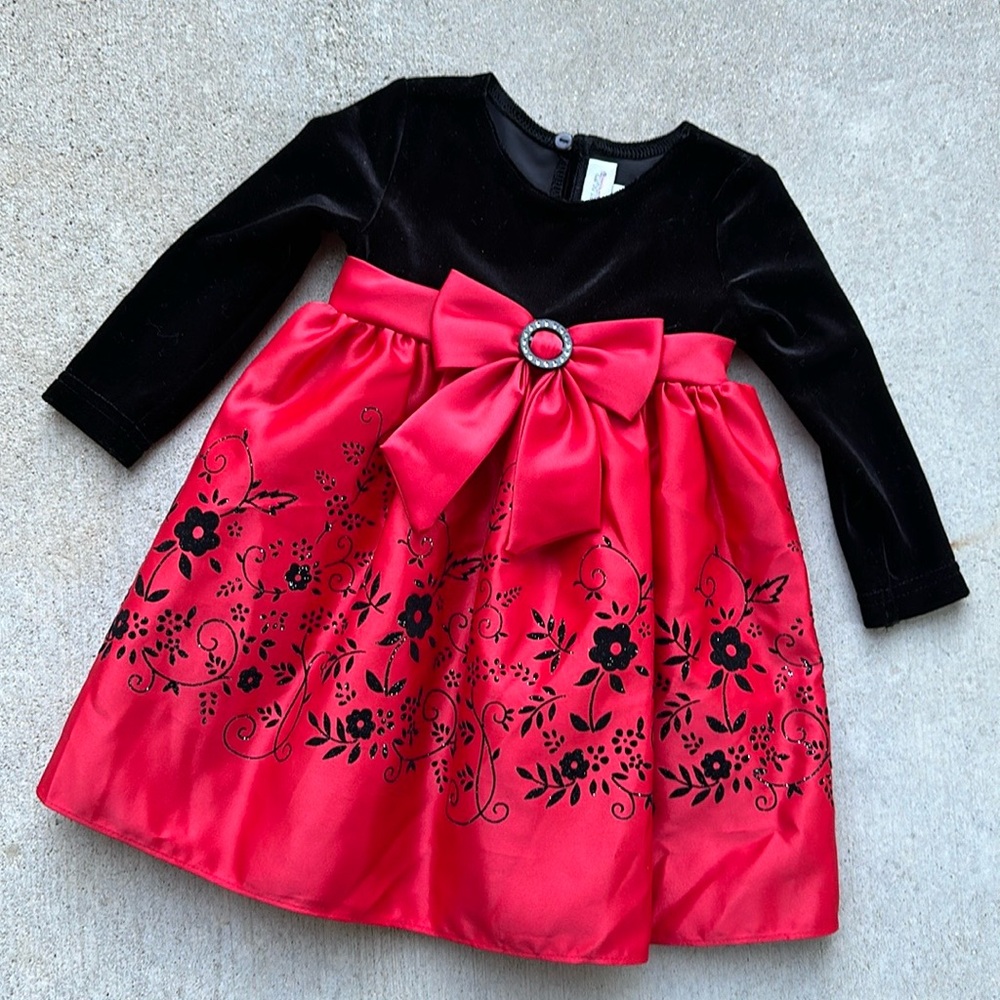 Youngland Baby Toddler Party Holiday Dress Red 18M